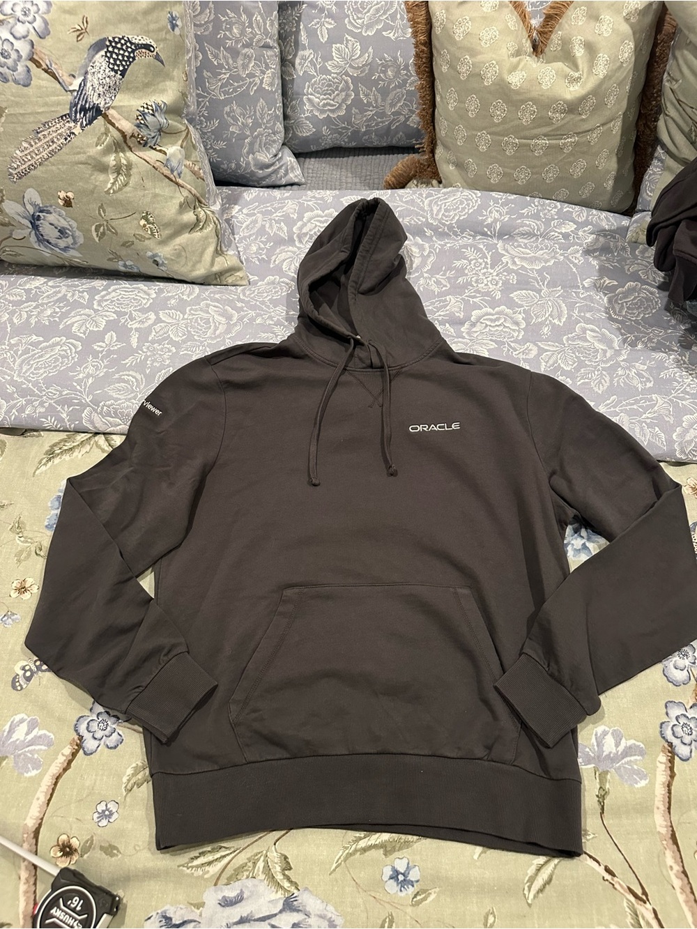 Men's Grey Hooded Pullover Sweatshirt